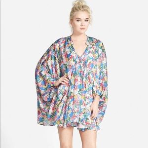 Nordstrom poncho floral dress